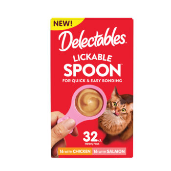 New! Delectables Lickable Spoon chicken hand held cat treat variety pack.