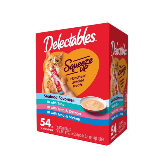 Delectables™ Squeeze Up® squeezable cat treats.