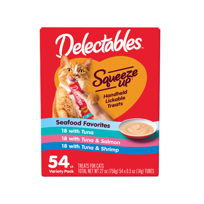 Delectables™ Squeeze Up® hand held cat treat.